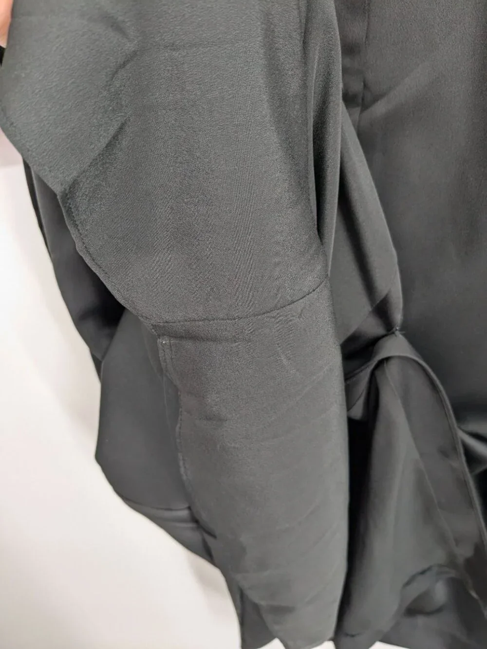 J Crew Satin Button Front Midi Dress Corpcore Old Money Long Puff Sleeve Size 6